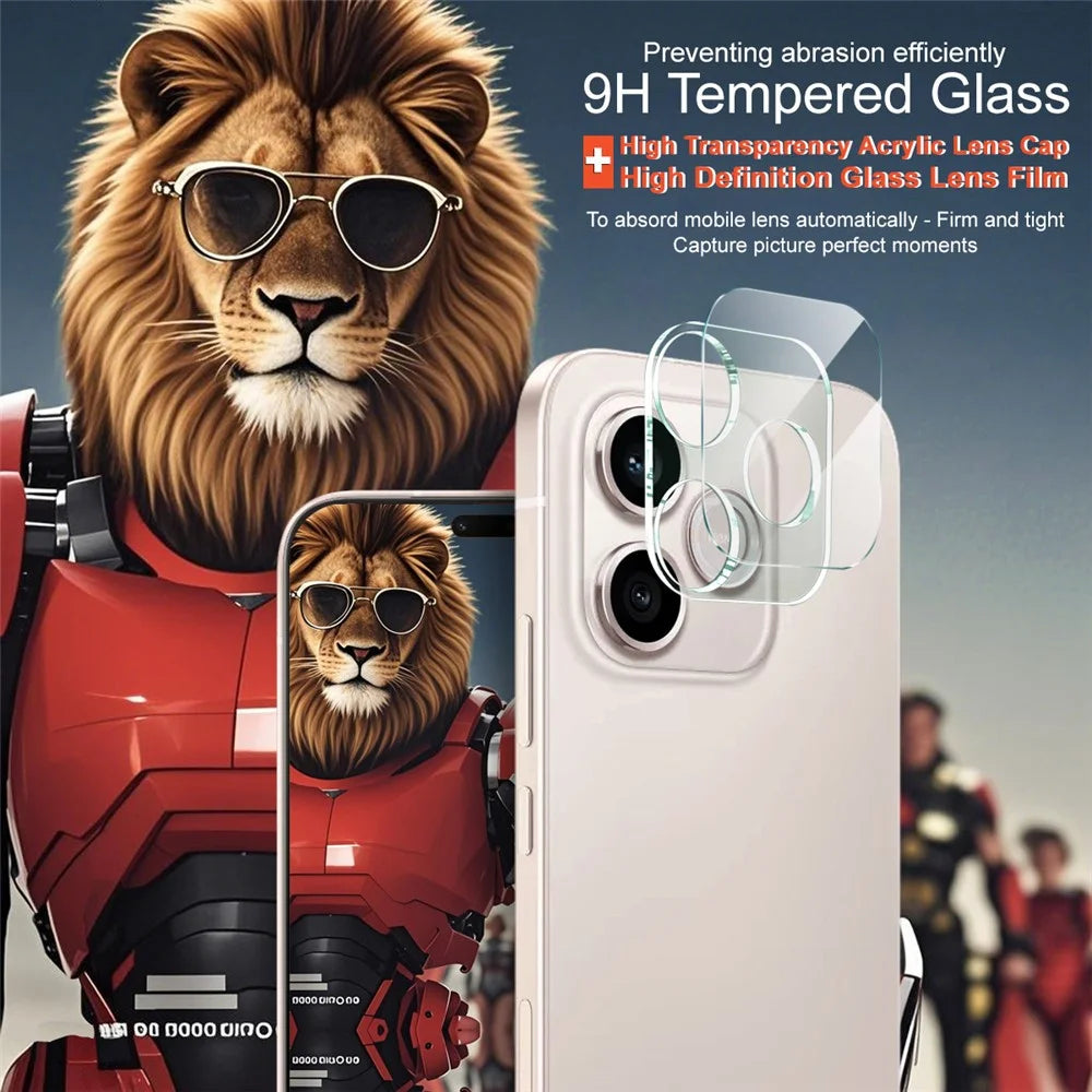 IMAK For Honor 600 Lite 5G Tempered Glass Full Cover Camera Lens Protector + Acrylic Lens Cap - Transparent - 3
