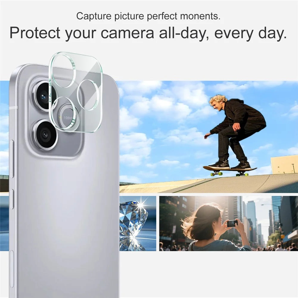 IMAK For Honor 600 Lite 5G Tempered Glass Full Cover Camera Lens Protector + Acrylic Lens Cap - Transparent - 4