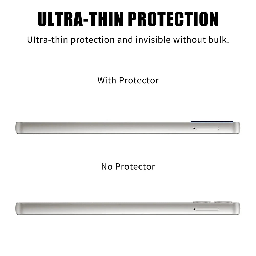 For Samsung Galaxy A05 4G Full Cover Camera Lens Protector Silk Print HD Anti Fingerprint AR Tempered Glass Lens Film - Black - 3
