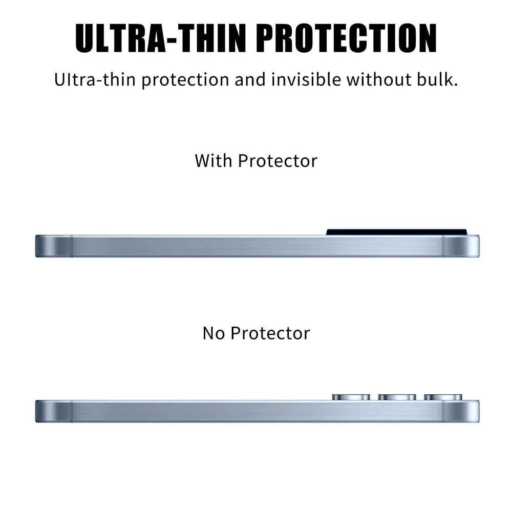 For Samsung Galaxy A35 5G Full Cover Camera Lens Protector Silk Print HD Anti Fingerprint AR Tempered Glass Lens Film - Black - 3