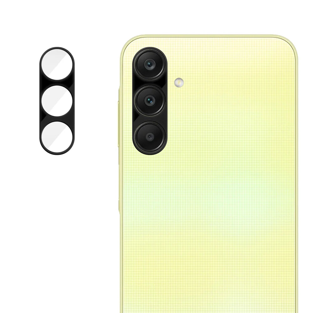 For Samsung Galaxy A25 5G (Global) (161mm) Full Cover Camera Lens Protector Silk Print HD Anti Fingerprint AR Tempered Glass Lens Film - Black - 1