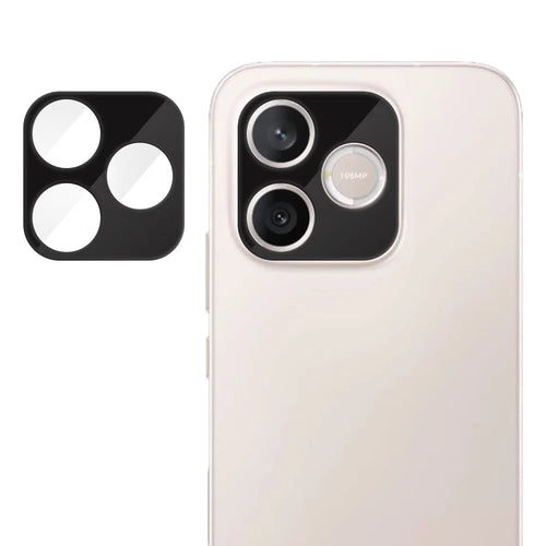 For Honor 600 Lite 5G Full Cover Camera Lens Protector Silk Print HD Anti Fingerprint AR Tempered Glass Lens Film - Black - 1