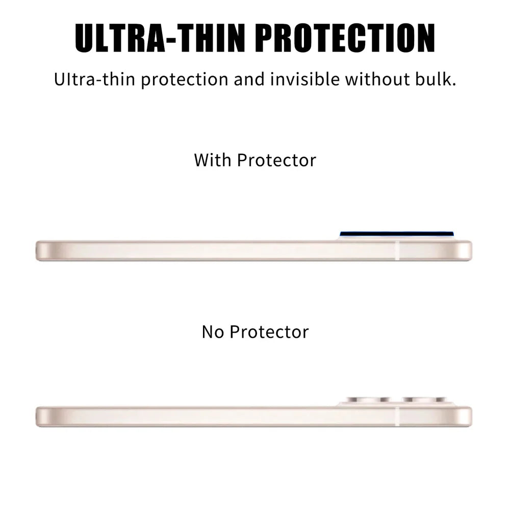 For Honor 600 Lite 5G Full Cover Camera Lens Protector Silk Print HD Anti Fingerprint AR Tempered Glass Lens Film - Black - 3