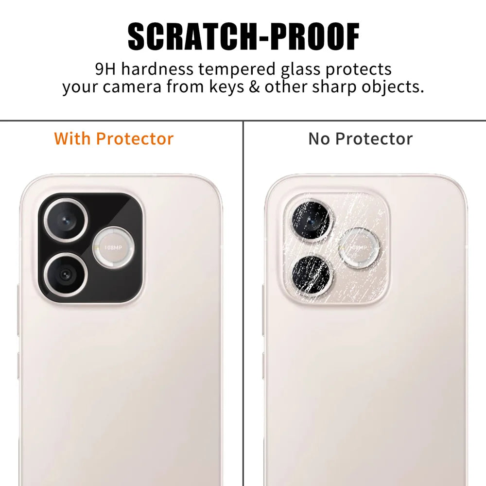 For Honor 600 Lite 5G Full Cover Camera Lens Protector Silk Print HD Anti Fingerprint AR Tempered Glass Lens Film - Black - 4