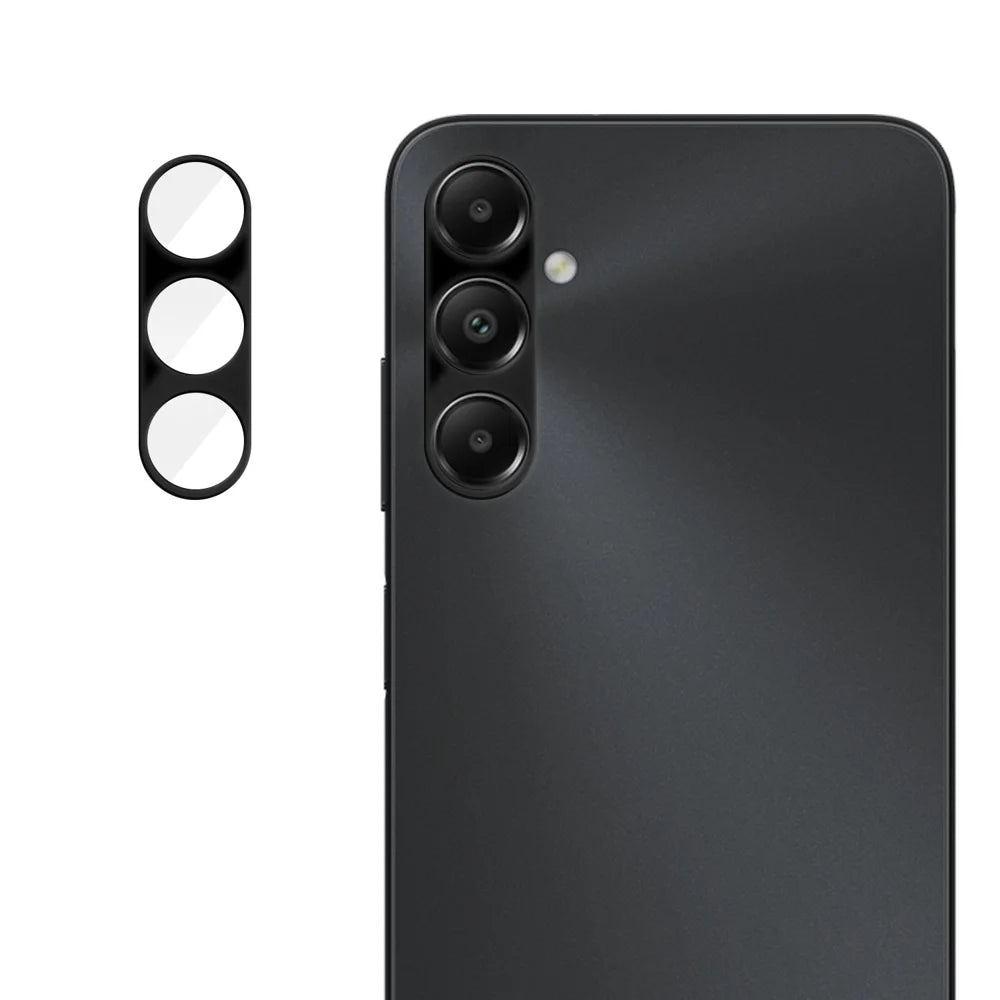 For Samsung Galaxy A05s 4G Full Cover Camera Lens Protector Silk Print HD Anti Fingerprint AR Tempered Glass Lens Film - Black - 1