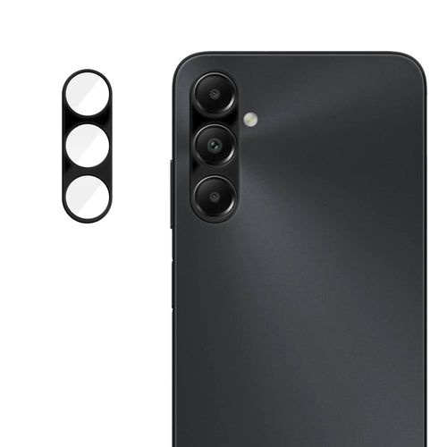 For Samsung Galaxy A05s 4G Full Cover Camera Lens Protector Silk Print HD Anti Fingerprint AR Tempered Glass Lens Film - Black - 1