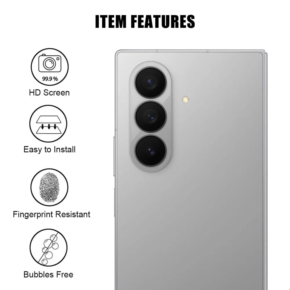 For Samsung Galaxy Z Fold7 5G Full Cover Camera Lens Protector High Definition Anti Fingerprint AR Tempered Glass Lens Film - Transparent - 2