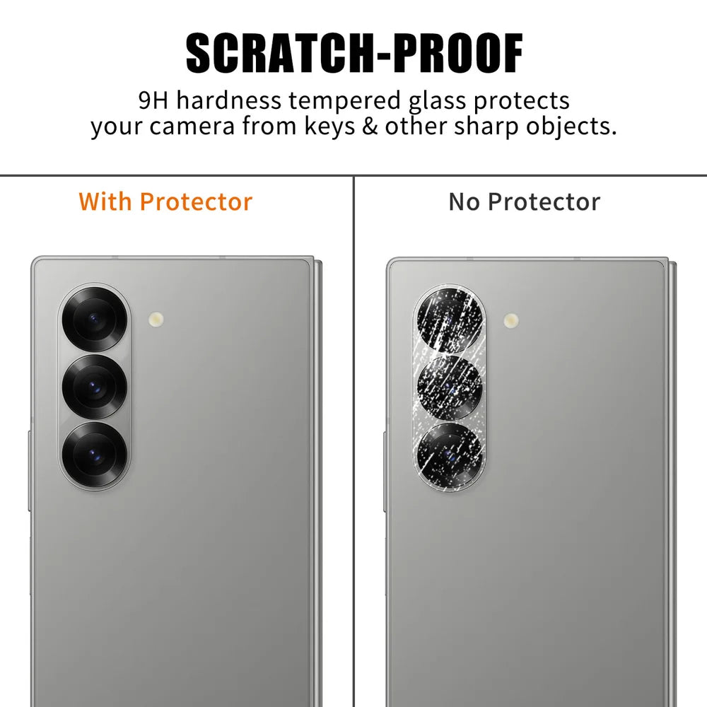 For Samsung Galaxy Z Fold6 5G Full Cover Camera Lens Protector High Definition Anti Fingerprint AR Tempered Glass Lens Film - Transparent - 4