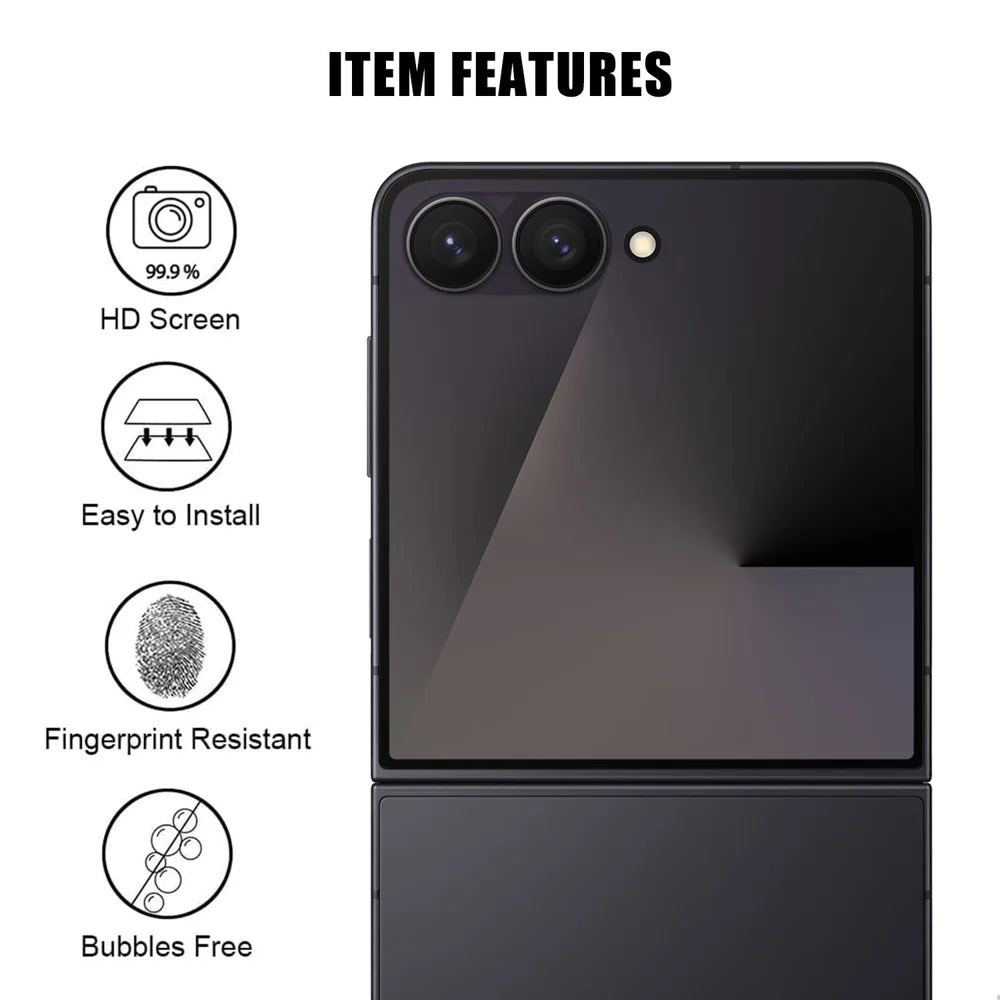 For Samsung Galaxy Z Flip7 5G Full Cover Camera Lens Protector High Definition Anti Fingerprint AR Tempered Glass Lens Film - Transparent - 2