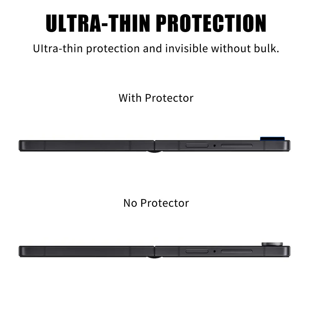 For Samsung Galaxy Z Flip7 5G Full Cover Camera Lens Protector High Definition Anti Fingerprint AR Tempered Glass Lens Film - Transparent - 3