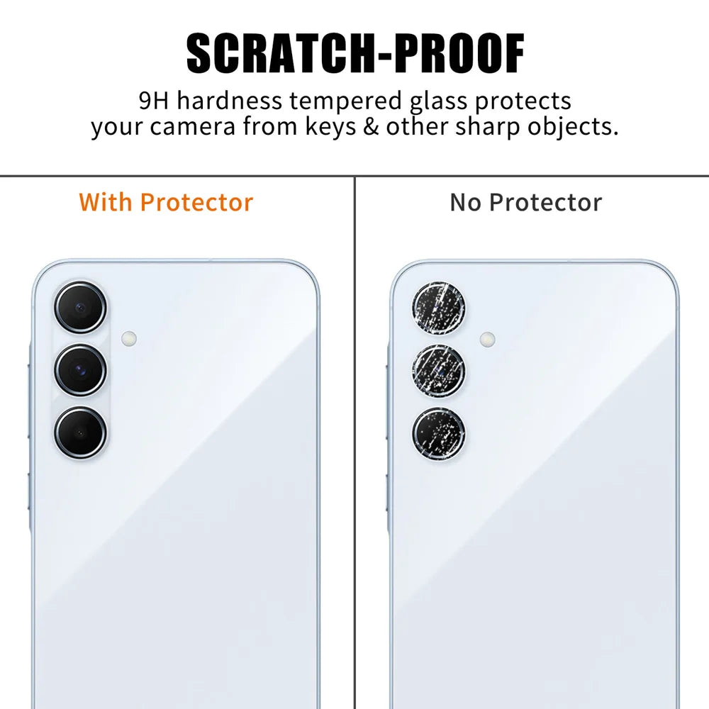 For Samsung Galaxy A35 5G Full Cover Camera Lens Protector High Definition Anti Fingerprint AR Tempered Glass Lens Film - Transparent - 4