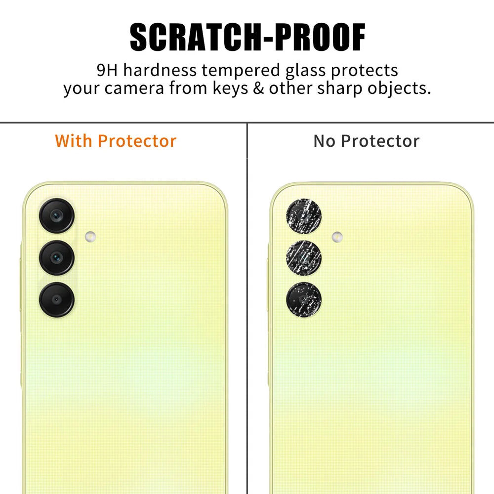 For Samsung Galaxy A25 5G (Global) (161mm) Full Cover Camera Lens Protector High Definition Anti Fingerprint AR Tempered Glass Lens Film - Transparent - 4