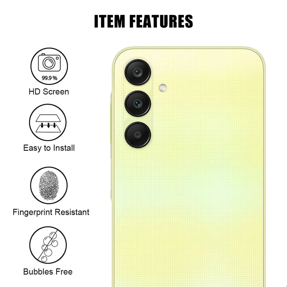 For Samsung Galaxy A15 4G / Galaxy A15 5G Full Cover Camera Lens Protector High Definition Anti Fingerprint AR Tempered Glass Lens Film - Transparent - 2