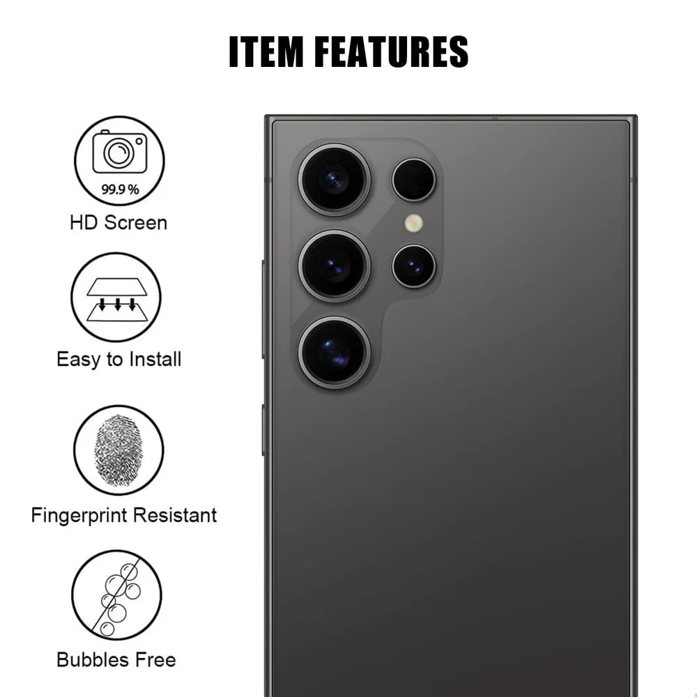 For Samsung Galaxy S24 Ultra Full Cover Camera Lens Protector High Definition Anti Fingerprint AR Tempered Glass Lens Film - Transparent - 2