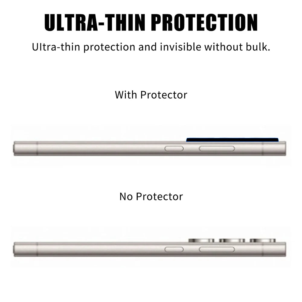 For Samsung Galaxy S24 Ultra Full Cover Camera Lens Protector High Definition Anti Fingerprint AR Tempered Glass Lens Film - Transparent - 3