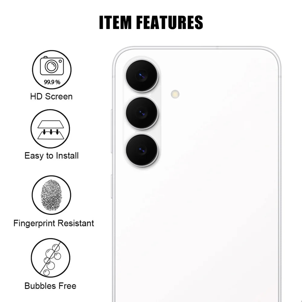 For Samsung Galaxy S24 FE Full Cover Camera Lens Protector High Definition Anti Fingerprint AR Tempered Glass Lens Film - Transparent - 2