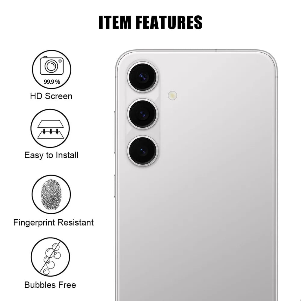 For Samsung Galaxy S24 Full Cover Camera Lens Protector High Definition Anti Fingerprint AR Tempered Glass Lens Film - Transparent - 2