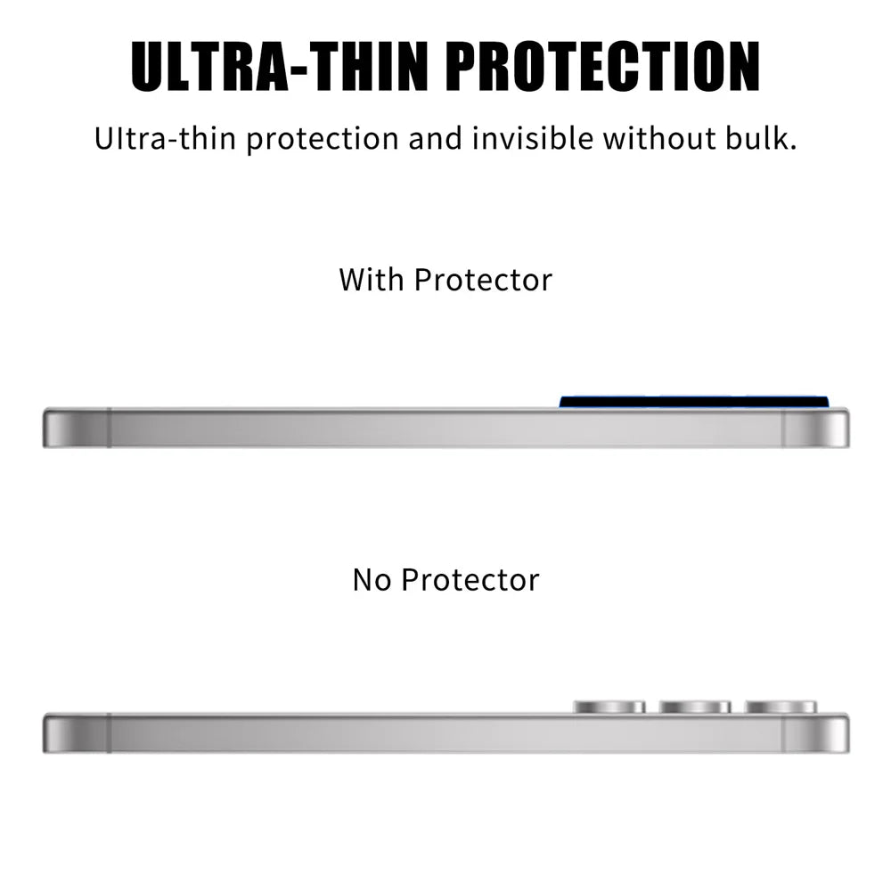For Samsung Galaxy S24 Full Cover Camera Lens Protector High Definition Anti Fingerprint AR Tempered Glass Lens Film - Transparent - 3
