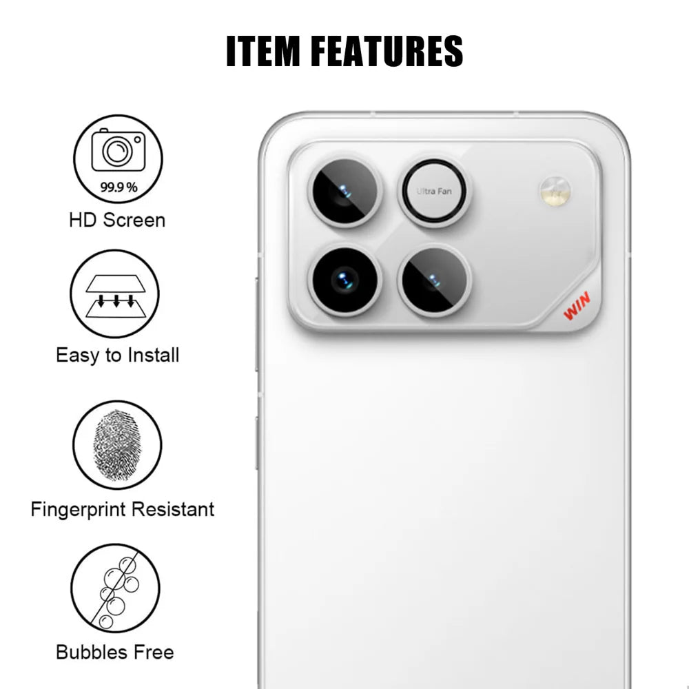 For Honor Win RT 5G / Honor Win 5G Full Cover Camera Lens Protector High Definition Anti Fingerprint AR Tempered Glass Lens Film - Transparent - 2