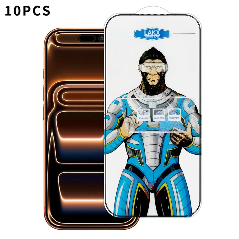 10Pcs for iPhone 18 Pro Max / 17 Pro Max High Definition Tempered Glass Anti-fingerprint Anti-static Electroplating Full Screen Protector - Transparent - 1