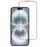 For iPhone 16e / iPhone 17e Full Tempered Glass Electroplated Silk-Print 0.33mm High Aluminium-Silicon Glass Screen Protector - Black - 1