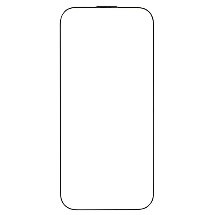 For iPhone 16e / iPhone 17e Full Tempered Glass Electroplated Silk-Print 0.33mm High Aluminium-Silicon Glass Screen Protector - Black - 2