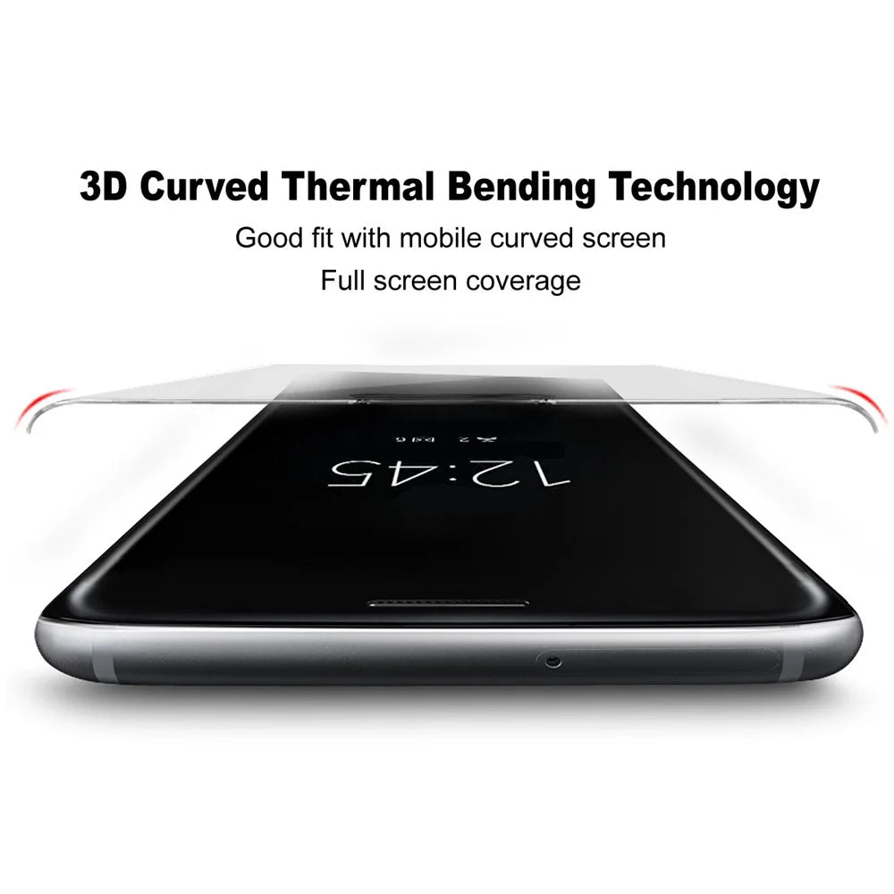 IMAK For TECNO Spark 40 Pro+ 4G Full Screen Protector 3D Curved Edge Side Glue Tempered Glass Film (Fingerprint Unlock) - Black - 3