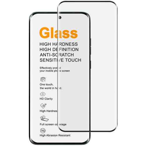 IMAK Full Screen Protector For Motorola Edge 70 Pro 5G / Edge 70 Pro+ 5G / Edge 70 Fusion 5G 3D Curved Edge Side Glue Tempered Glass Film (Fingerprint Unlock) - Black - 1