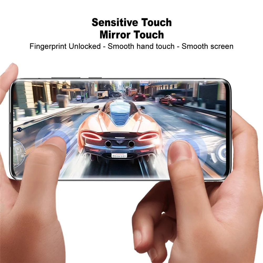IMAK Full Screen Protector For Motorola Edge 70 Pro 5G / Edge 70 Pro+ 5G / Edge 70 Fusion 5G 3D Curved Edge Side Glue Tempered Glass Film (Fingerprint Unlock) - Black - 5