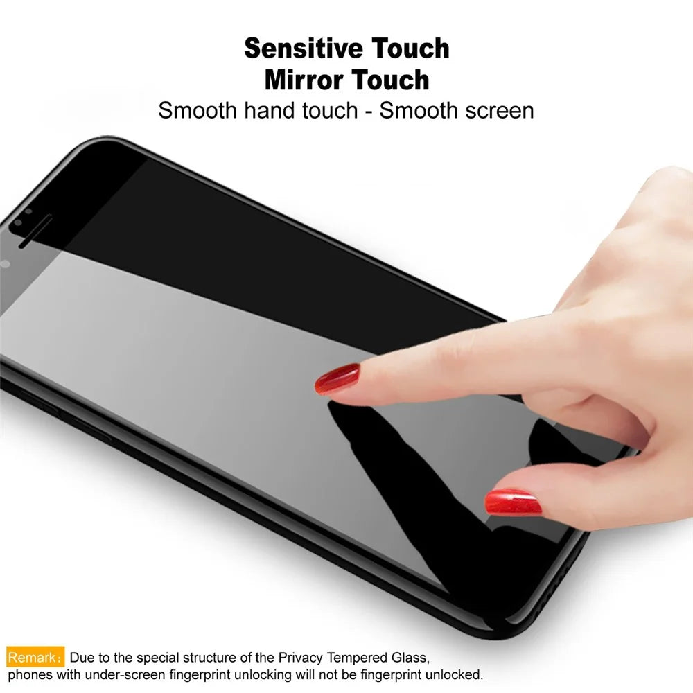 IMAK Anti Spy Screen Protector for TECNO Camon 50 Pro 4G  /  Camon 50 Ultra 5G Full Cover Side Glue Tempered Glass Film - Black - 5