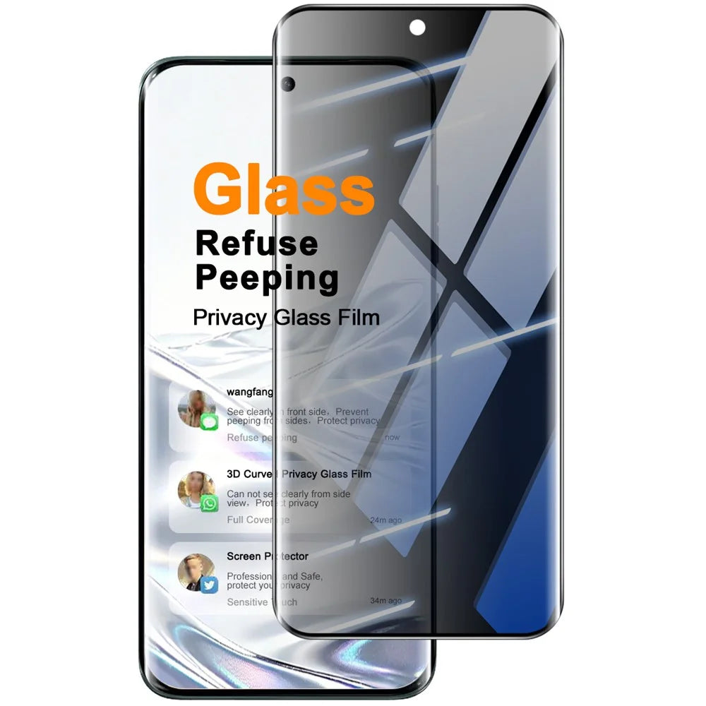 IMAK For Motorola Edge 70 Pro 5G / Edge 70 Pro+ 5G / Edge 70 Fusion 5G  Anti Spy Screen Protector Full Cover Side Glue Tempered Glass Film - Black - 1