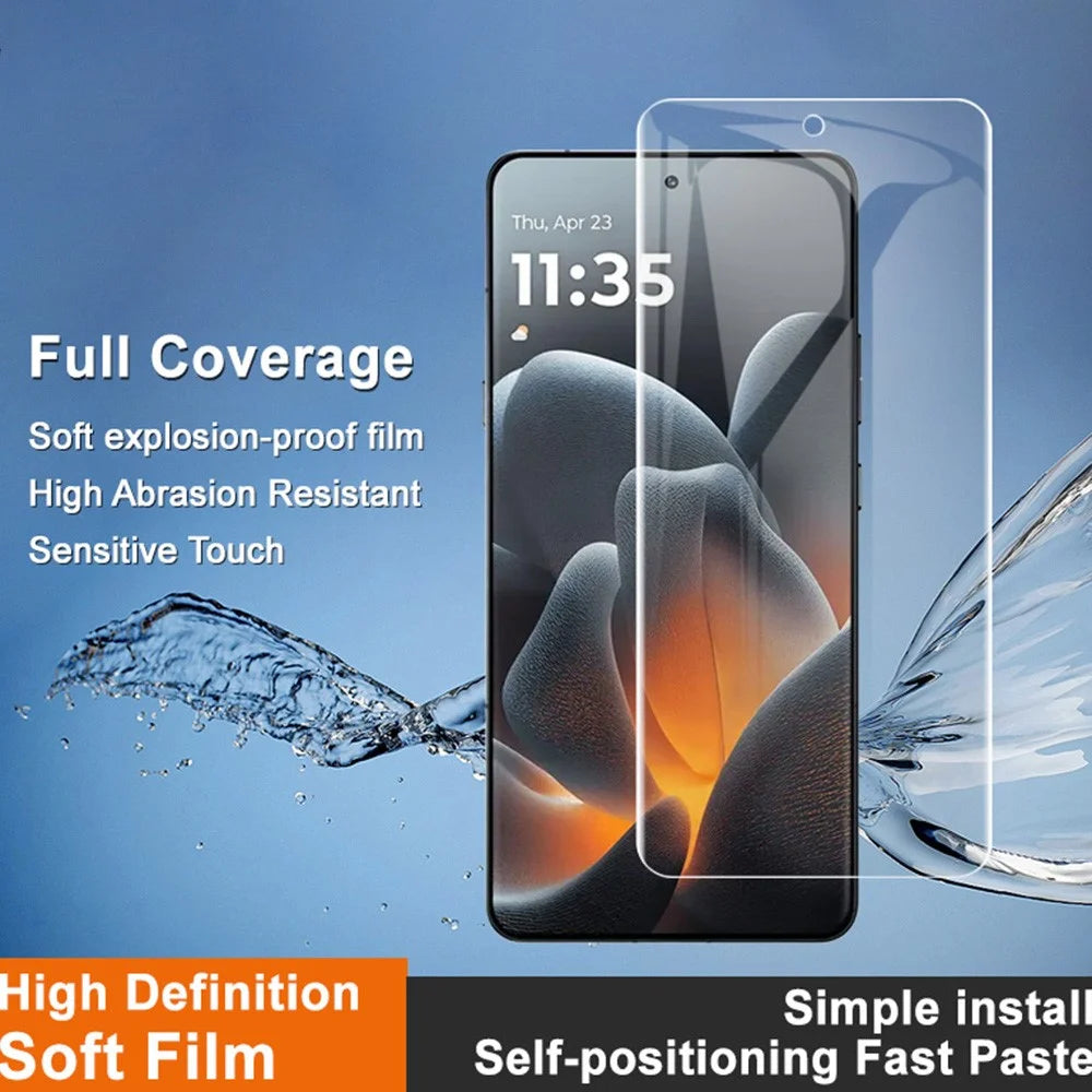 IMAK Hydrogel Film 4th For Motorola Edge 70 Ultra 5G  /  Moto X70 Air Pro 5G  /  Signature 5G Full Screen Protector Ultra Clear Full Glue Soft TPU Film (Fingerprint Unlock) - Transparent - 2