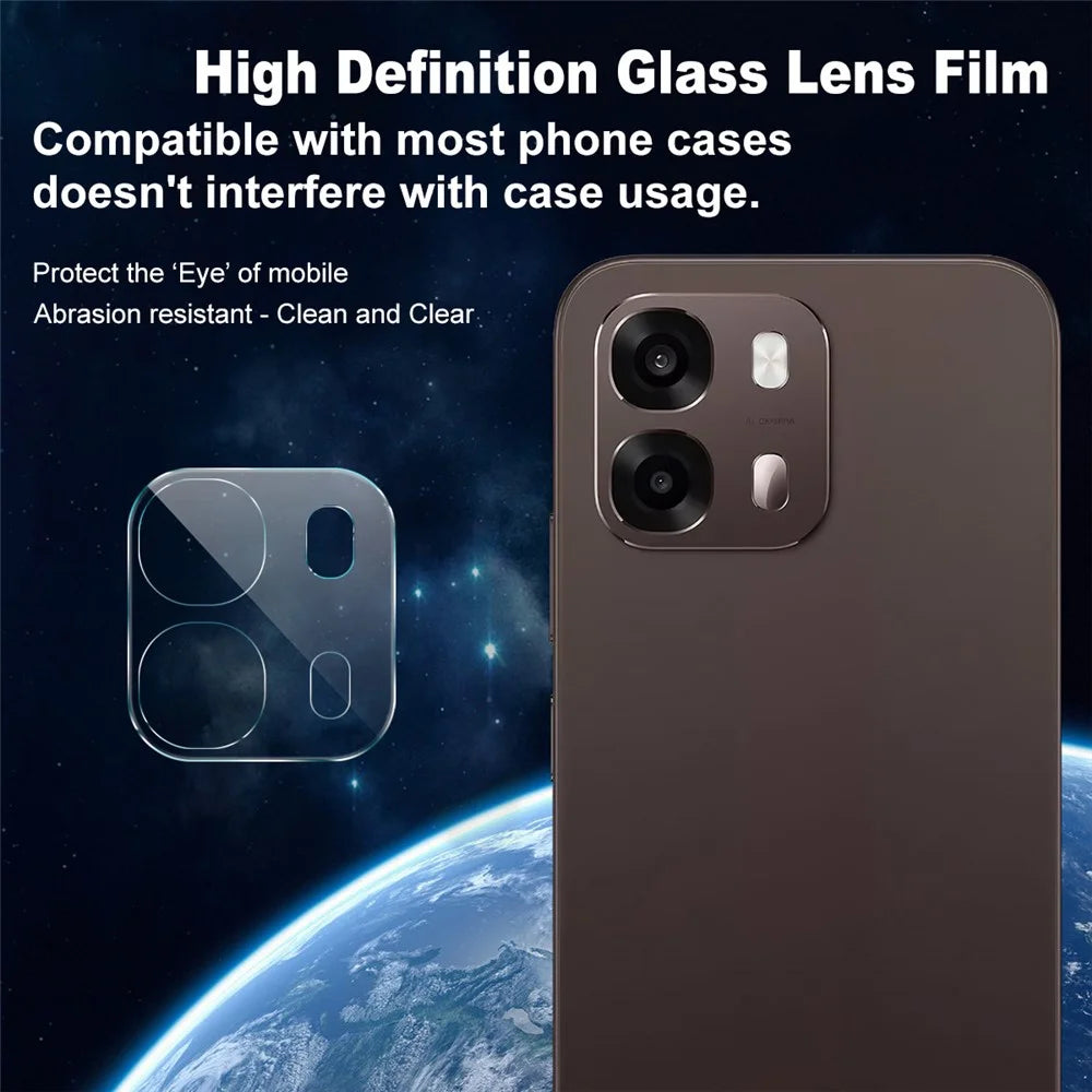 IMAK For Oppo A6 Pro 5G (India) Camera Lens Protector Slim Tempered Glass Full Coverage Lens Film - Transparent - 2