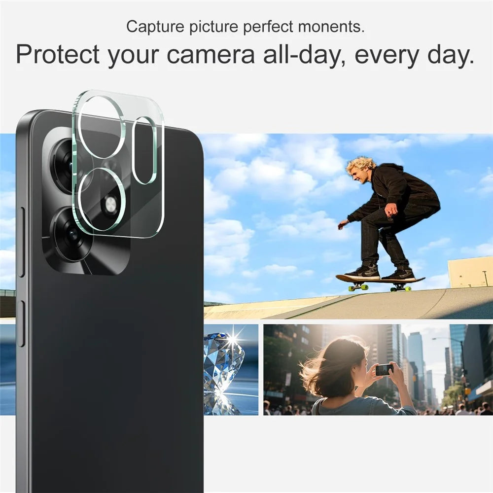 IMAK For Honor X6d 5G / 500 Smart 5G Tempered Glass Full Cover Camera Lens Protector + Acrylic Lens Cap - Transparent - 4