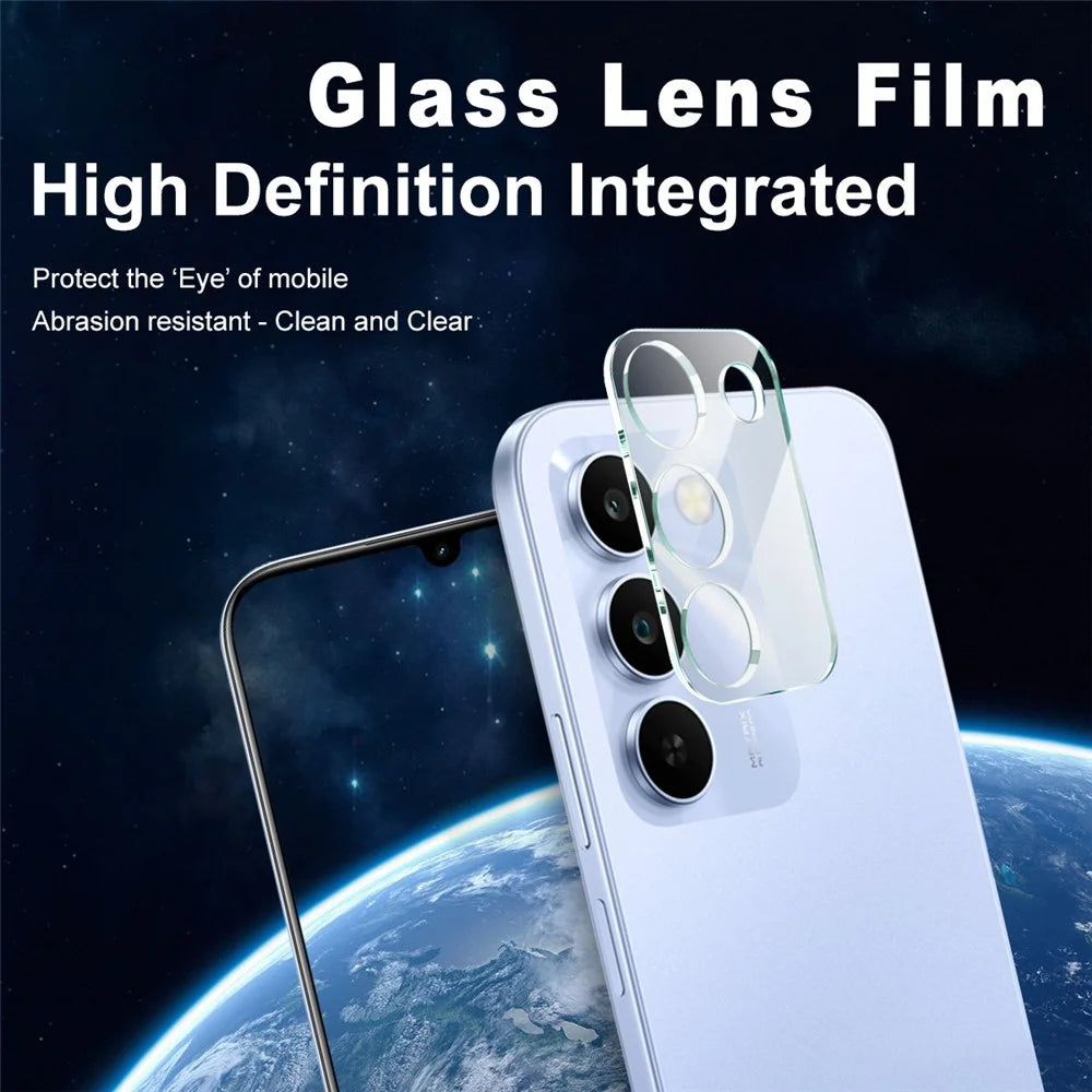 IMAK For Realme C100 5G / P4 Lite 5G / C83 5G Tempered Glass Full Cover Camera Lens Protector + Acrylic Lens Cap - Transparent - 2