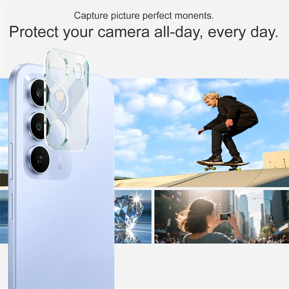 IMAK For Realme C100 5G / P4 Lite 5G / C83 5G Tempered Glass Full Cover Camera Lens Protector + Acrylic Lens Cap - Transparent - 4