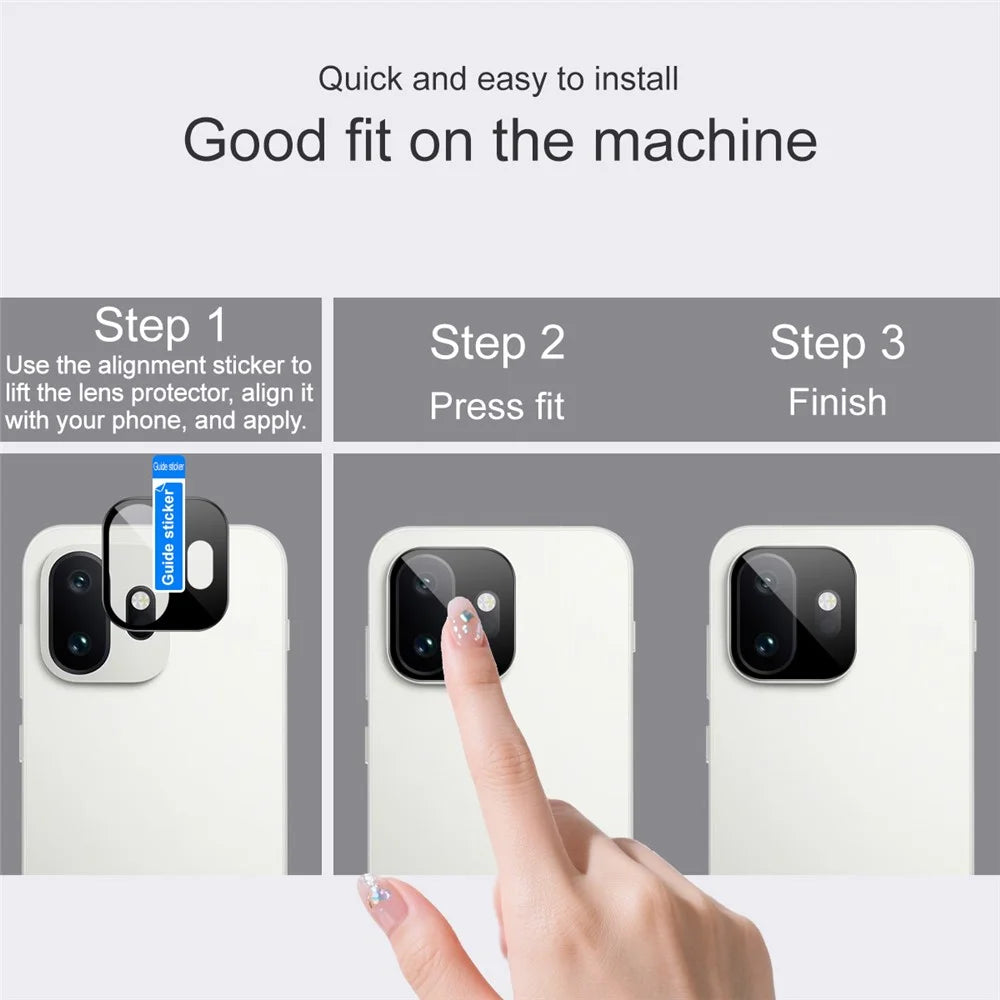 IMAK For OnePlus 15T 5G Camera Lens Protector Tempered Glass HD Clear Full Cover Lens Film - Black - 6