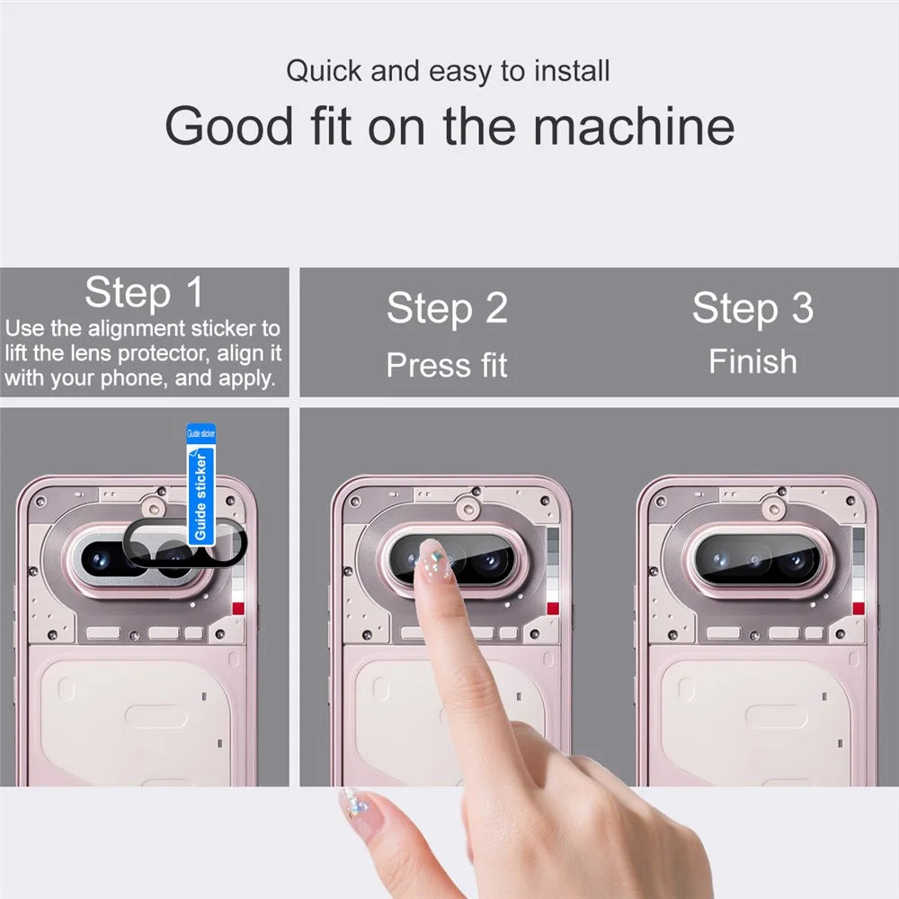 IMAK For Nothing Phone (4a) Camera Lens Protector Tempered Glass HD Clear Full Cover Lens Film - Black - 6