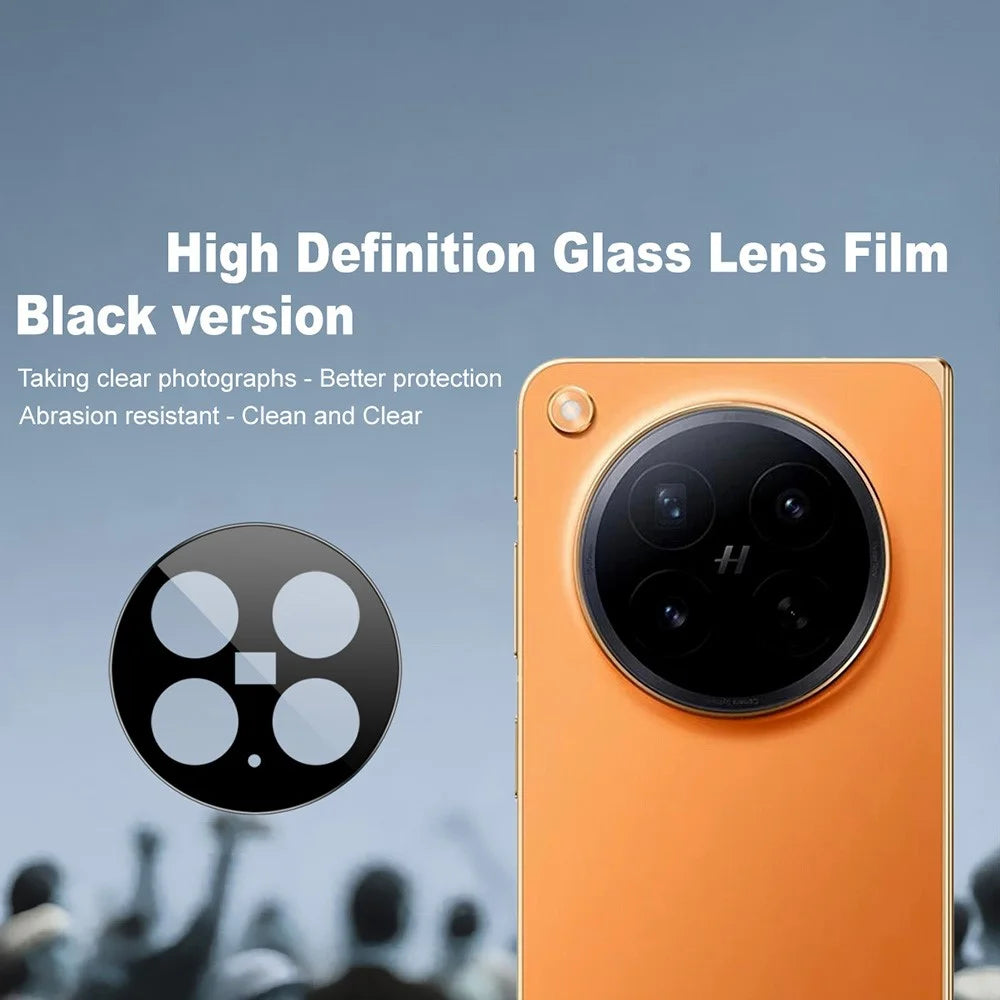 IMAK For Oppo Find N6 5G Camera Lens Protector Tempered Glass HD Clear Full Cover Lens Film - Black - 2