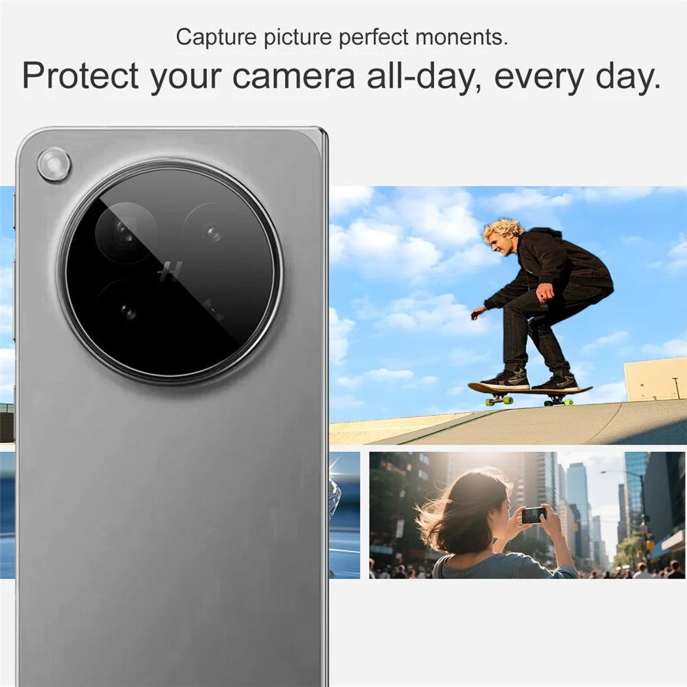 IMAK For Oppo Find N6 5G Camera Lens Protector Tempered Glass HD Clear Full Cover Lens Film - Black - 4