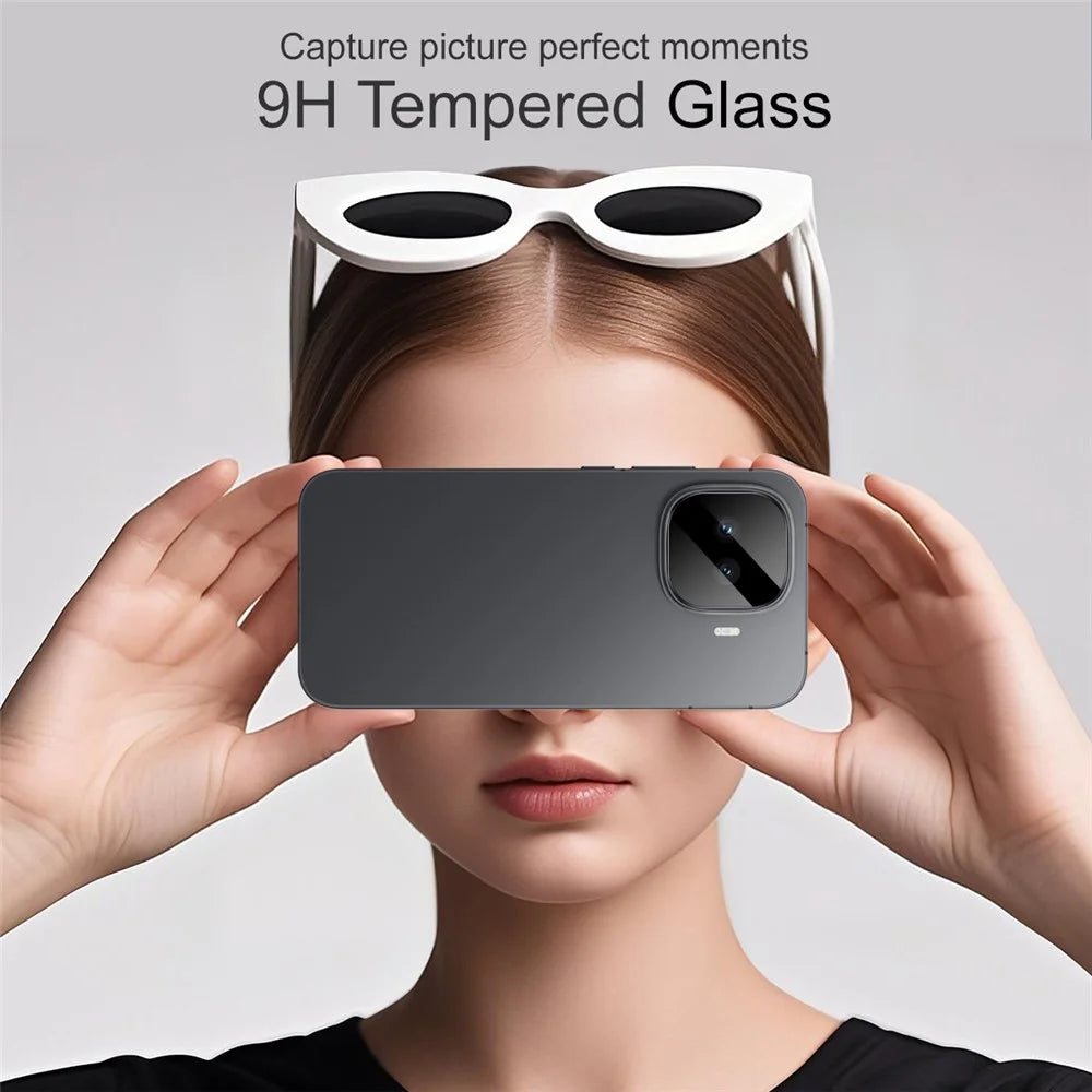 IMAK For vivo iQOO 15R Camera Lens Protector Tempered Glass HD Clear Full Cover Lens Film - Black - 3