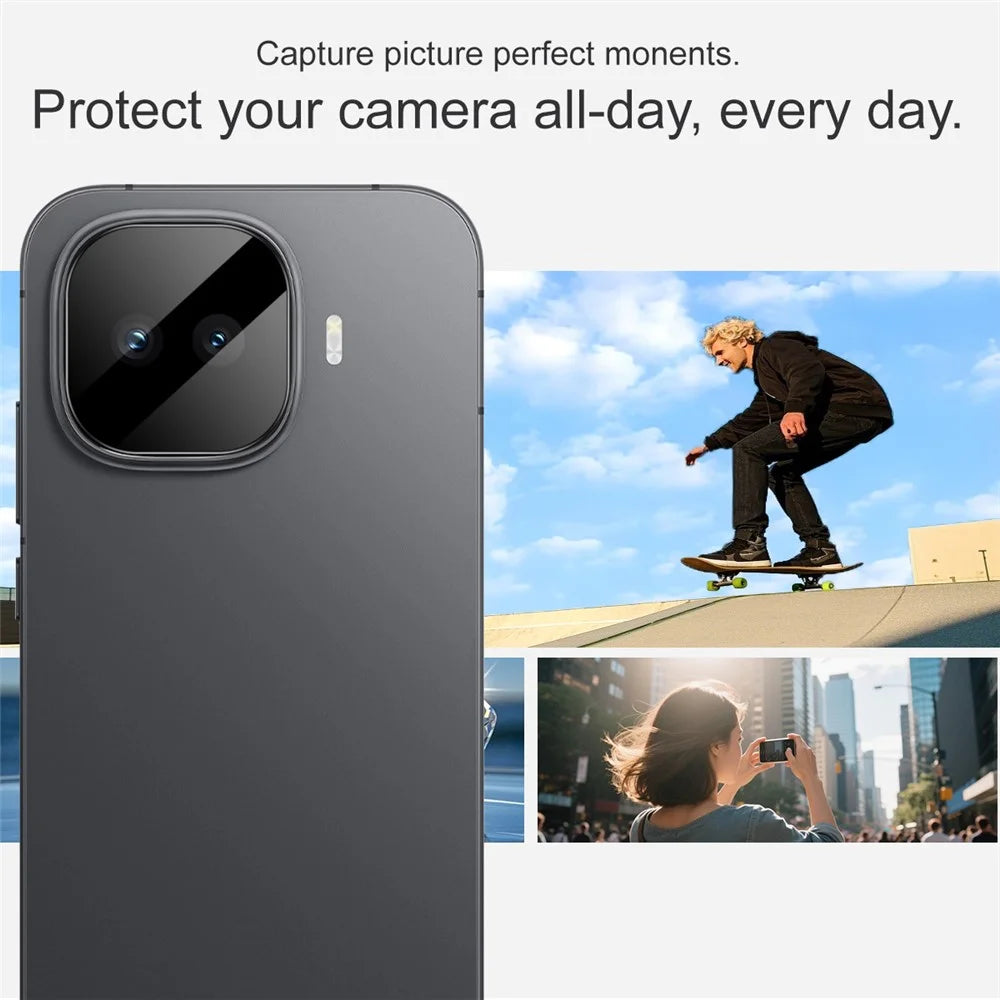 IMAK For vivo iQOO 15R Camera Lens Protector Tempered Glass HD Clear Full Cover Lens Film - Black - 4