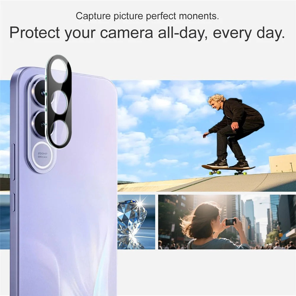 IMAK For vivo V70 FE 5G Tempered Glass Full Cover Lens Film + Acrylic Cap - Black - 4