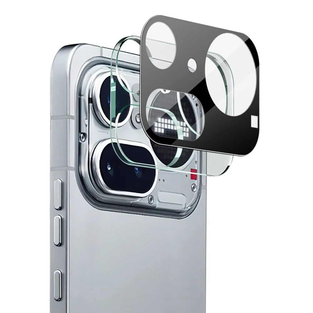 IMAK For Nothing Phone (4a) Pro Tempered Glass Full Cover Lens Film + Acrylic Cap - Black - 1
