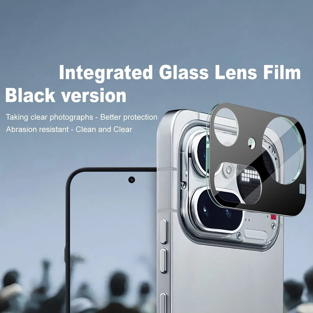 IMAK For Nothing Phone (4a) Pro Tempered Glass Full Cover Lens Film + Acrylic Cap - Black - 2