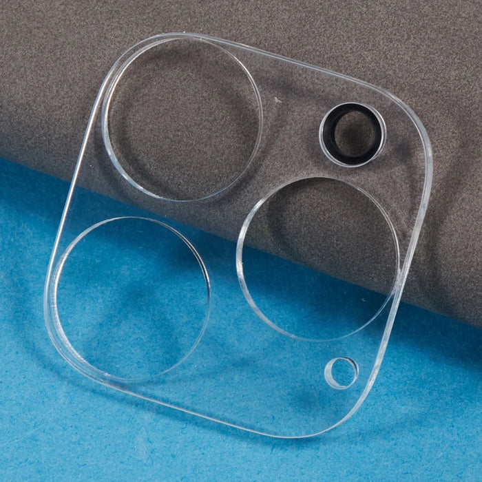 For iPhone 15 Pro Max / iPhone 15 Pro Camera Lens Protector Integrated High Aluminium-Silicon Glass Lens Film - Transparent - 3