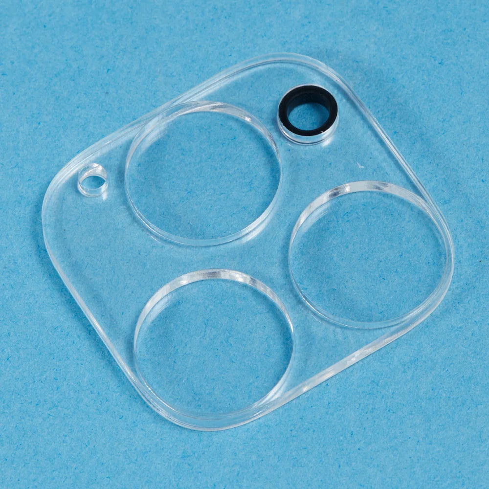 For iPhone 15 Pro Max / iPhone 15 Pro Camera Lens Protector Integrated High Aluminium-Silicon Glass Lens Film - Transparent - 4