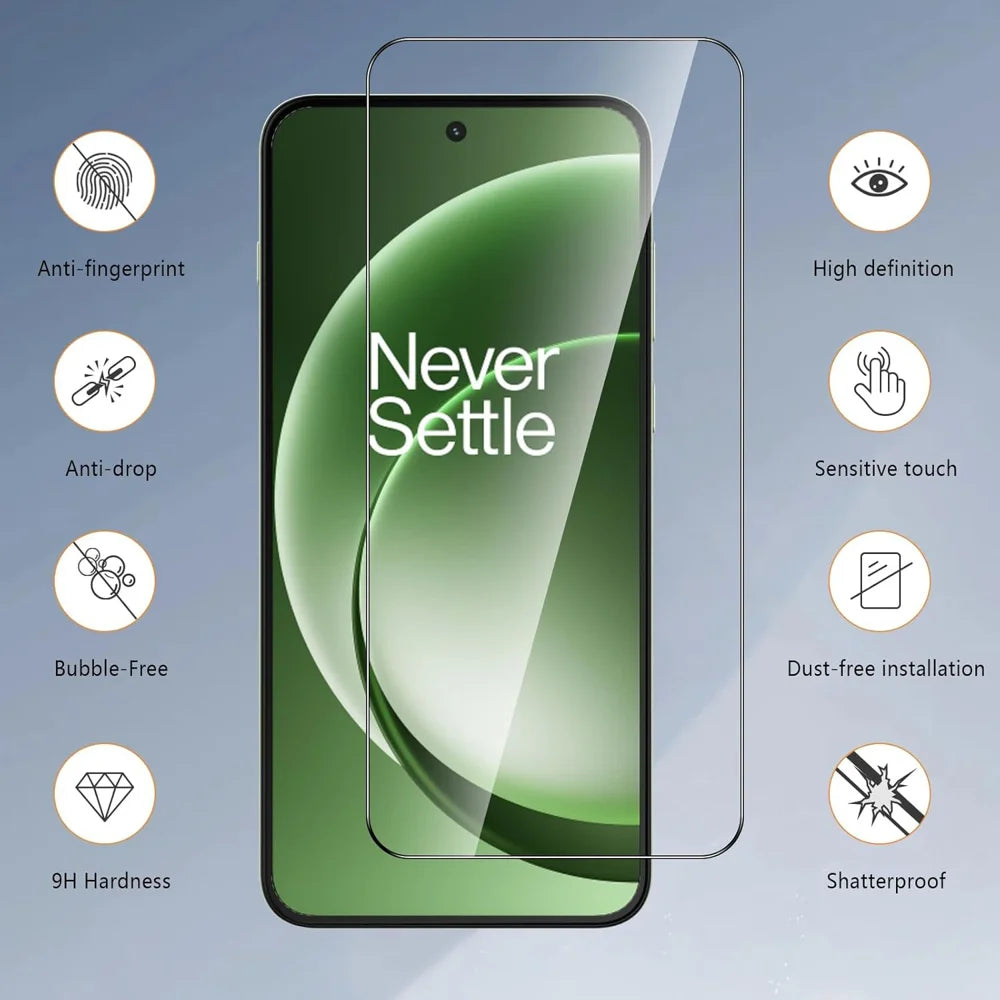 For OnePlus 15T 5G HD Full Screen Protector Silk Printing Black Edge High Aluminium-silicon Glass Film - As Shown - 2