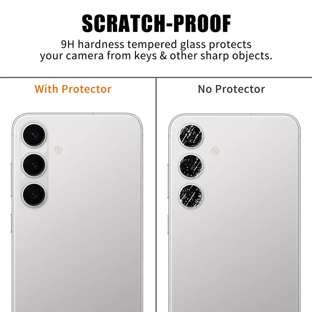 For Samsung Galaxy S24+ Full Cover Camera Lens Protector High Definition Anti Fingerprint AR Tempered Glass Lens Film - Transparent - 4