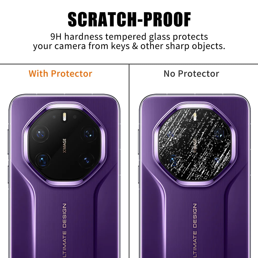 For Huawei Mate 80 RS Ultimate Full Cover Camera Lens Protector High Definition Anti Fingerprint AR Tempered Glass Lens Film - Transparent - 4